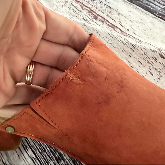 Dansko Sandals Maci Rust Coral Nubuck Leather Slip On Shoes Women - Picture 4 of 12